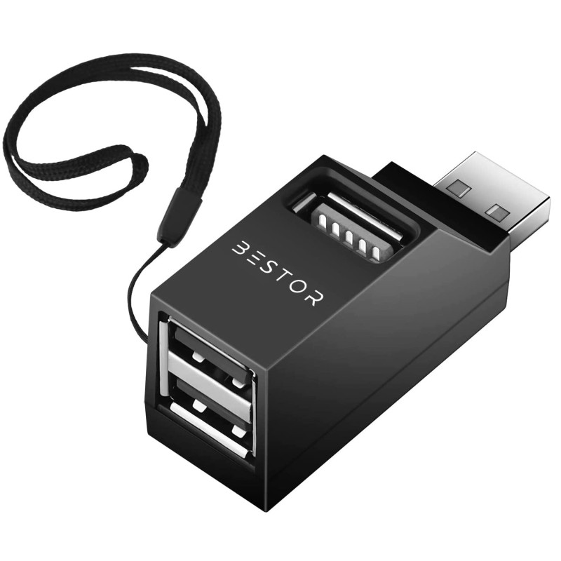 BESTOR® 4-in-1 USB Hub, Portable USB Splitter with 4 Ports, Mini Docking Station with 5Gbps Fast Data Transfe.