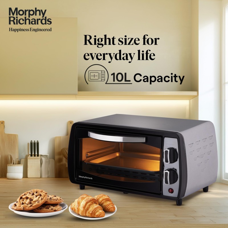 Bajaj 1000Tss Oven Toaster Grill (10 liter Otg),Baking Accessories With Extra Pizza Tray,Stainless Steel Body With Transparent Glass Door