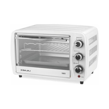 Bajaj 1603 16 Litres Oven Toaster Grill (16L OTG) With Baking & Grilling Accessories| 1200 W White