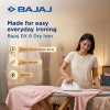 Bajaj DX-6 1000 Watts Dry Iron | Advance Soleplate And Anti-Bacterial German Coating Technology | Thermol Fuse Safety【White】