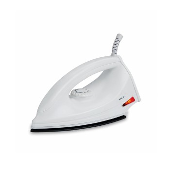 Bajaj DX-6 1000 Watts Dry Iron | Advance Soleplate And Anti-Bacterial German Coating Technology | Thermol Fuse Safety【White】