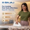 Bajaj DX-7 1000 Watts Dry Iron | Advance Soleplate And Anti-Bacterial German Coating Technology | Light Weight Iron【White】