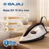 Bajaj Dry Iron DX 15 1000 Watts | Duraglide soleplate with PTFE coating | Cool touch body | 360° Swivel Cord Black & White