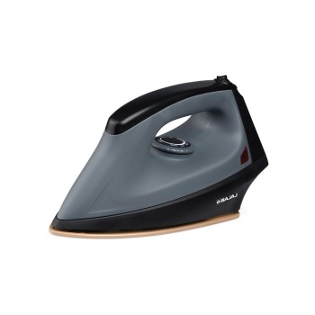 Bajaj Herculo Heavy Weight Dry Iron | 1100 Watts Heavy Weight Dry Iron | Duraglide Soleplate | Anti-Bacterial & Non-Stick Coating Black & Grey, Aluminium