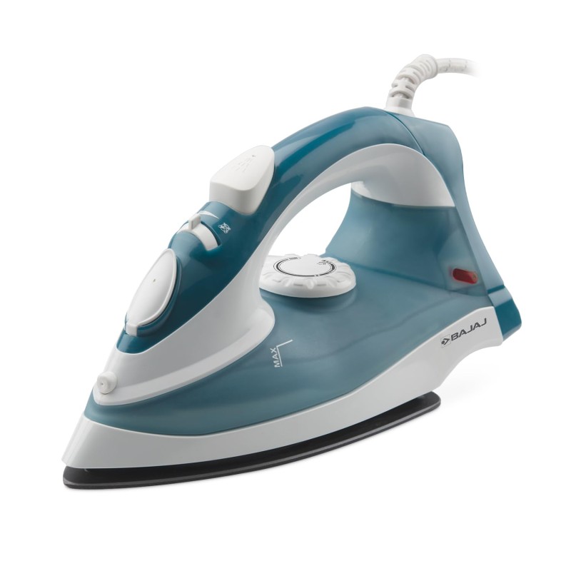 Bajaj MX 3 Neo Steam Iron | 1250 Watts Power For Faster Ironing | Vertical & Horizontal Ironing | Spray Function【Blue】
