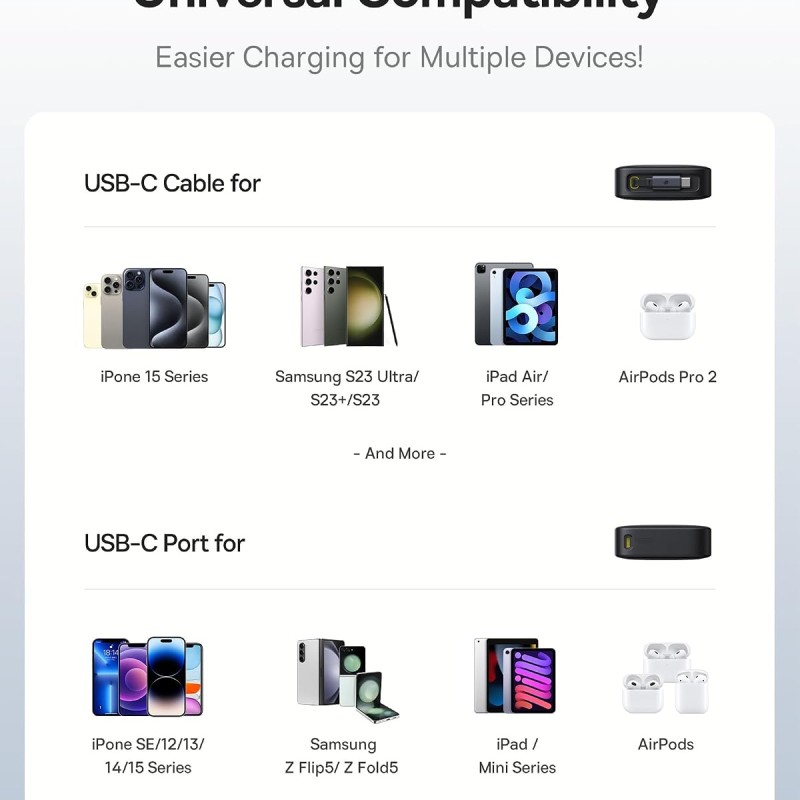 Baseus Free2Pull 10000mAh 30W Fast Charging Power Bank – Built-in Retractable USB-C Cable, Digital Display, Compact Design – Cosmic Black