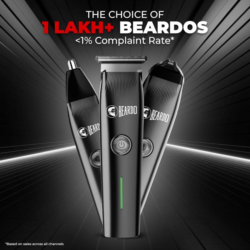 Beardo Ape-X Prime 3-in-1 Multipurpose Trimmer for Men | Grooming Kit : Beard Trimmer, Precision Trimmer, Ear & Nose Trimmer