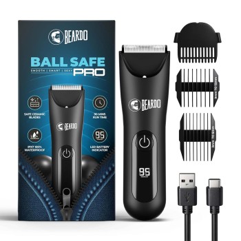 Beardo Ball Safe Pro Trimmer | Intimate Trimmer for Men | IPX7 Waterproof | Safe Ceramic Blades | 40mm T-Blade