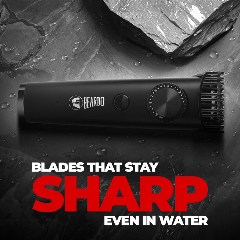 Beardo Don Trimmer for Men | 90 min Run Time | 20 Length Settings | Cordless | Washable Stainless Steel Blades | Powerful Li+ battery for quick charging | Stylish Gun Metal finish | Gift For Brother | Gift For Friends