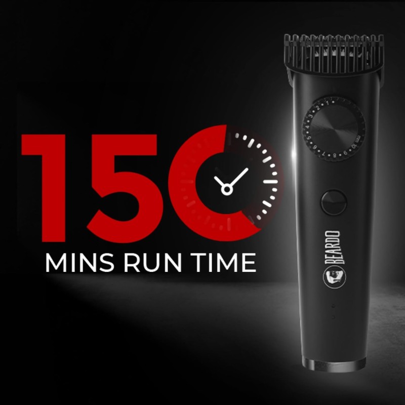 Beardo Don Trimmer for Men | 90 min Run Time | 20 Length Settings | Cordless | Washable Stainless Steel Blades | Powerful Li+ battery for quick charging | Stylish Gun Metal finish | Gift For Brother | Gift For Friends