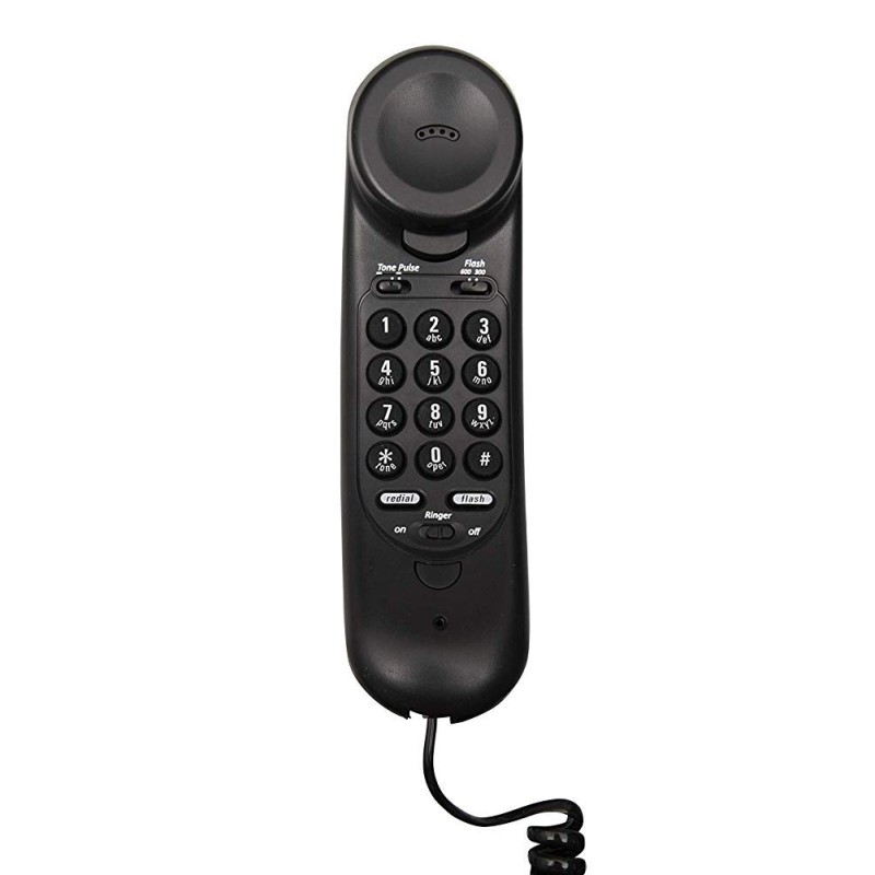 Beetel B26 Slim Corded Landline Phone,Ringer Volume Control,Wall/Desk Mountable,Ringer (Black) (B26)