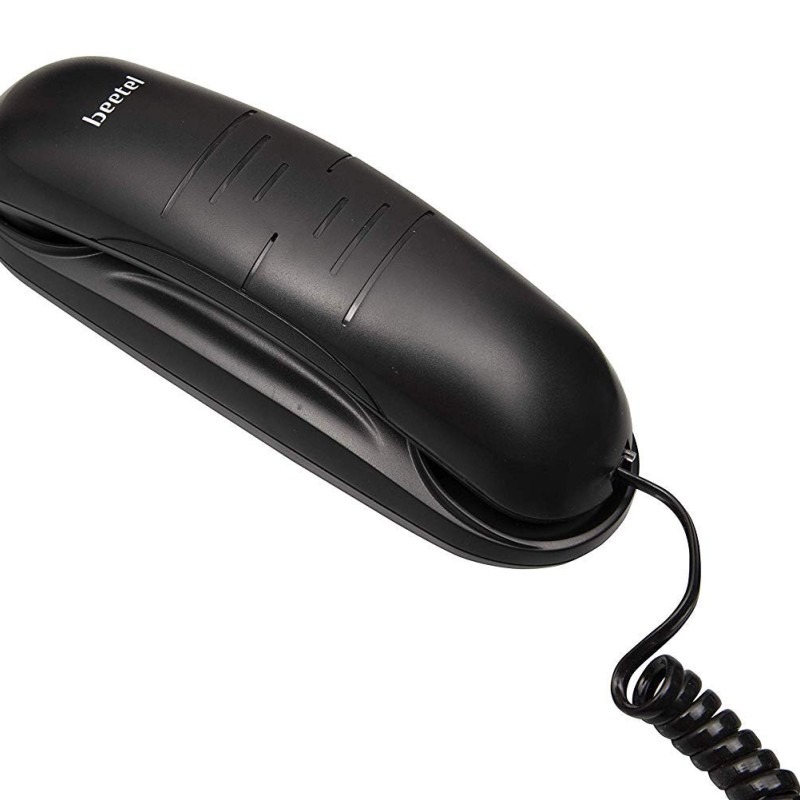 Beetel B26 Slim Corded Landline Phone,Ringer Volume Control,Wall/Desk Mountable,Ringer (Black) (B26)