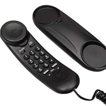 Beetel B26 Slim Corded Landline Phone,Ringer Volume Control,Wall/Desk Mountable,Ringer (Black) (B26)