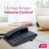 Beetel G10 Newly Launched, Corded Landline Phone, Ringer LED Indication, Desk and Wall Mountable, 3 Step Ringer Volume Control, Tone/Puls/Flash/Pause/Redial, TEC Certified (G10 Black)