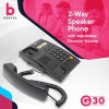 Beetel G30, TEC Certified, Caller ID Corded Landline Phonelcd Display,Ringer (G30-Black)