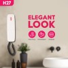 Beetel H27 Portable Hotel Cordless Landline Phone,3 Step Receiver & 2 Step Ringer Volume,Hold Function (Ivory)