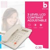 Beetel Newly Launched G20,TEC Certified,Caller ID Corded Landline Phonewith LCD Display,Ringer (Warm Grey)
