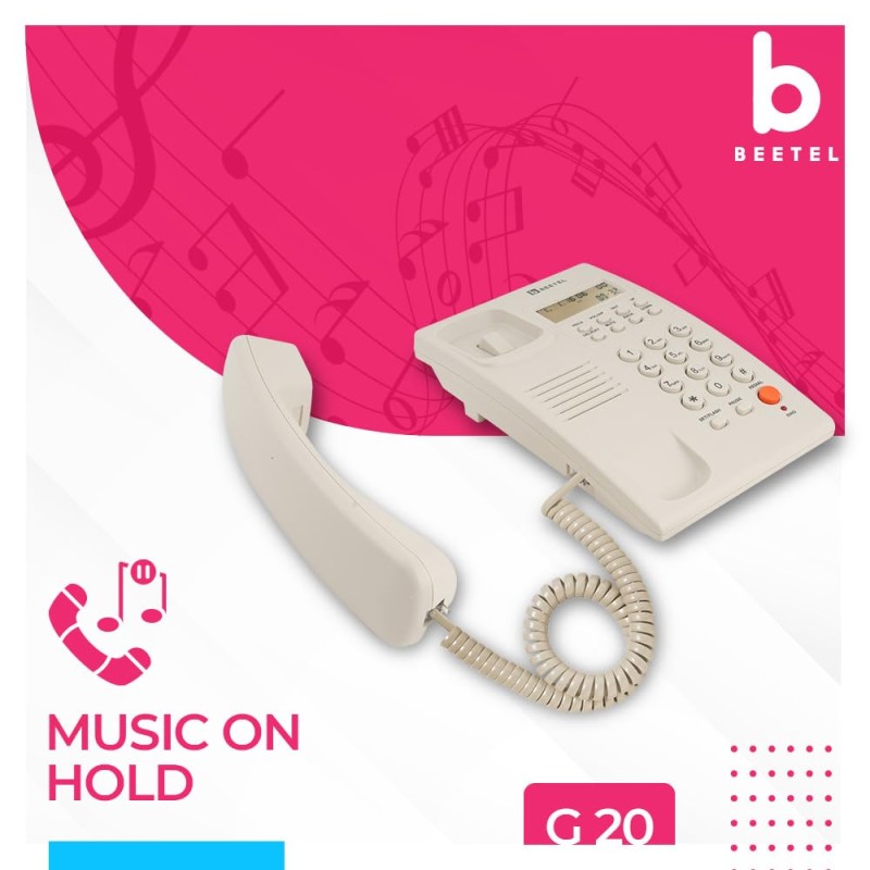Beetel Newly Launched G20,TEC Certified,Caller ID Corded Landline Phonewith LCD Display,Ringer (Warm Grey)