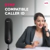Beetel Newly Launched M25 Ultra Compact Caller ID Slim Line Corded Landline Phone,Numeric Display (Black M25)
