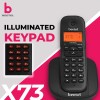 Beetel X73N Cordless 2.4Ghz Cordless Landline Phone with Caller ID Display, 2-Way Speaker Phone (Black) (X73N)