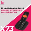 Beetel X73N Cordless 2.4Ghz Cordless Landline Phone with Caller ID Display, 2-Way Speaker Phone (Black) (X73N)
