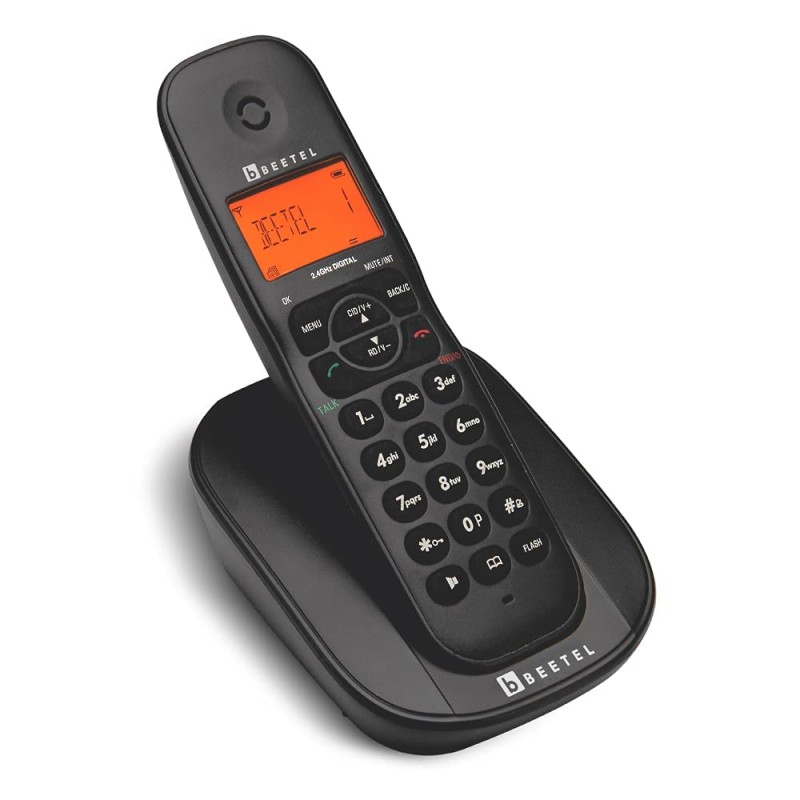 Beetel X73N Cordless 2.4Ghz Cordless Landline Phone with Caller ID Display, 2-Way Speaker Phone (Black) (X73N)
