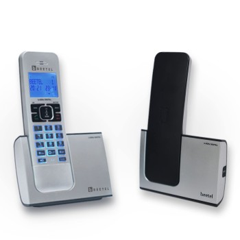 Beetel X75 2.4Ghzexpandable Cordless Landline Phone,Dual Mode DTMF/FSK,1 Line 7 Segment LCD Display (Silver) (X75)