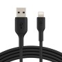 Belkin Apple Certified PVC Lightning to USB-A Charge and Sync Type A Cable, Tough and Durable, For iPhone, iPad, Air Pods, 3.3 Feet (1 Meter) - Black