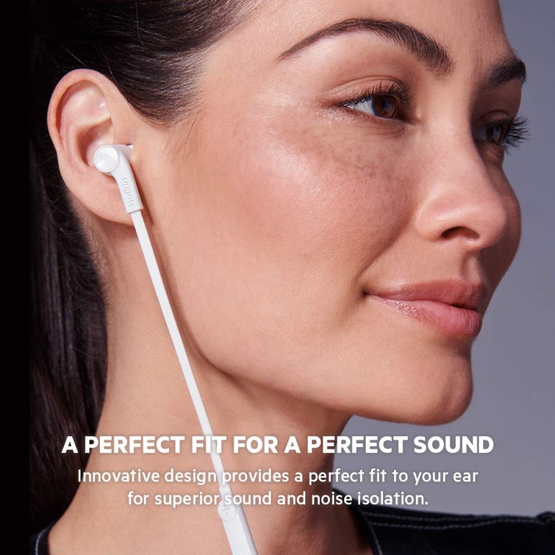 Belkin G3H0002btWHT Wired in Ear Headphone with Mic (White)