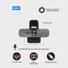 BenQ DVY31 Zoom™ Certified 1080p Full HD Compact Webcam, Privacy Cover, Omnidirectional Mics with Noise Suppression, Wide Field of View, Low Distortion, Digital Zoom, Black