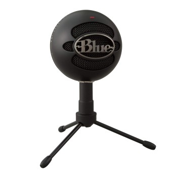 Blue Snowball iCE Plug 'n Play USB Microphone for Recording, Streaming, Podcasting, Gaming on PC and Mac, with Cardioid Condenser Capsule, Adjustable Desktop Stand and USB Cable - Black