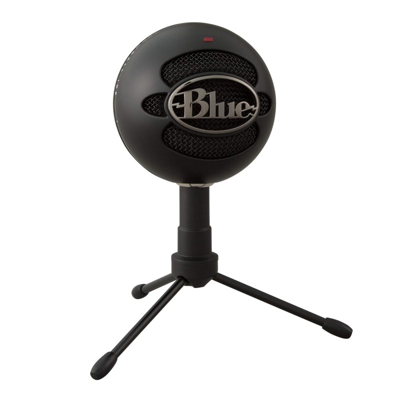 Blue Snowball iCE Plug 'n Play USB Microphone for Recording, Streaming, Podcasting, Gaming on PC and Mac, with Cardioid Condenser Capsule, Adjustable Desktop Stand and USB Cable - Black