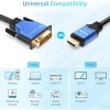 BlueRigger HDMI to DVI Cable (6FT, High-Speed, Bi-Directional Adapter Male to Male, DVI-D 24+1, 1080p, Aluminum Shell)