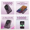 Boat EnergyShroom PB331 (Magsafe) 10000mAh Magnetic Wireless Powerbank, 15W Wireless & 22.5W Wired Charging for  (Purple)