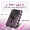 Boat EnergyShroom PB331 (Magsafe) 10000mAh Magnetic Wireless Powerbank, 15W Wireless & 22.5W Wired Charging for  (Purple)
