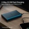 Boat Energyshroom PB300 Pro 10000 mAh 22.5W Pocket Size, Compact Power Bank, Fast Charging (Steel Blue)