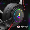 Boat Immortal IM1000D Dual Channel Gaming Wired Over Ear Headphones with mic, 7.1 Channel Surround Audio, Dolby Atmos, 50mm Drivers & RGB Breathing LEDs(Black Sabre)