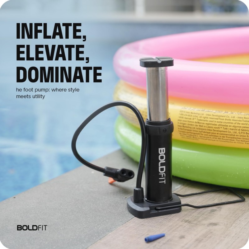 Boldfit Bicycle Pump - High Pressure Foot Air Pump for Cycles, Balloons, Footballs and Tyres
