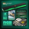 Boom Fire 30W Soundbar, with up to 10Hrs Non Stop Music, Fire RGB Lights, TWS Function for Double Power Bossy Black