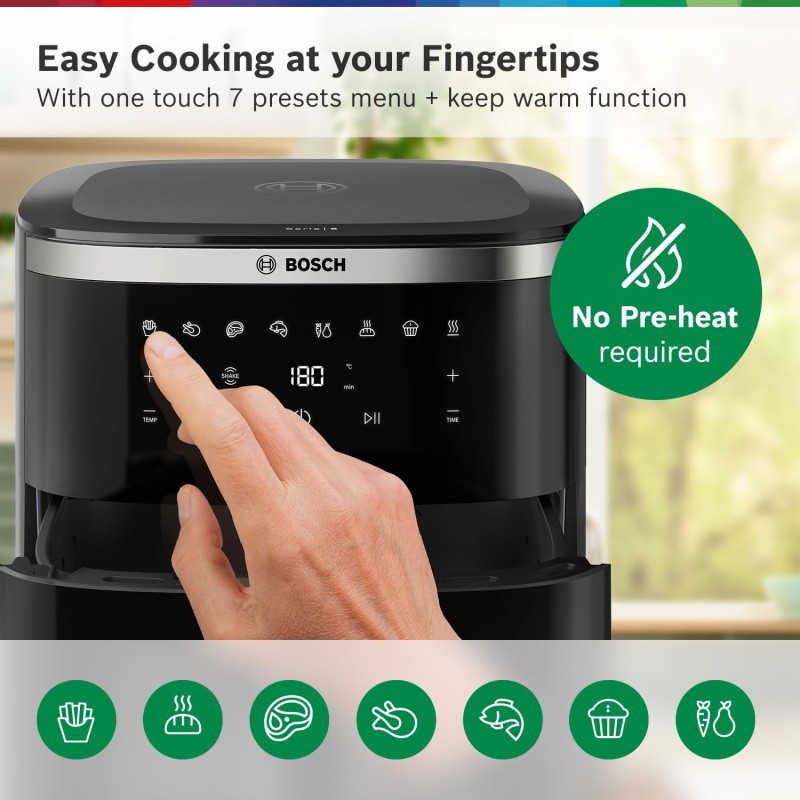 Bosch Series 6 Air Fryer MAF671B0IN XXL,7.2 L Capacity Standalone, 1800w