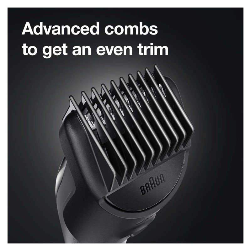 Braun All-in-One Trimmer for Men from Gillette, 10-in-1, German Engineering,100-Min Runtime, Waterproof, Precision Trimming Comb, Professional Body Trimmer,MGK5445