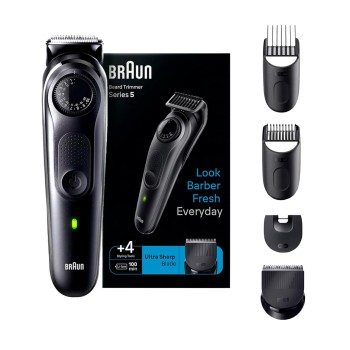 Braun BT5410 Beard Trimmer for Men, Lifetime Sharp Blades, 39 Length Settings, 100-Min Runtime, Waterproof
