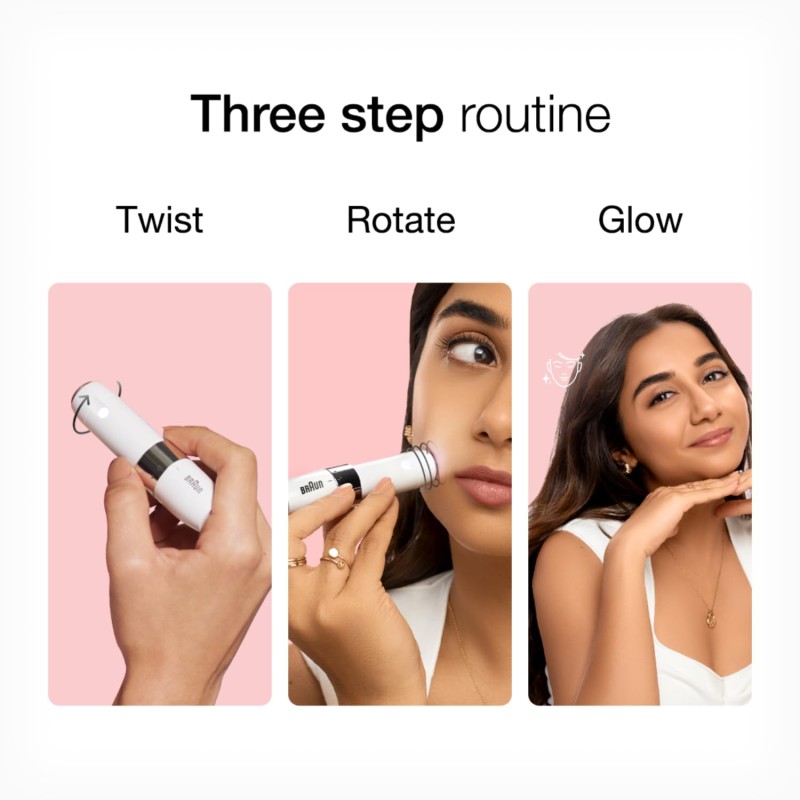 Braun Face Mini Hair Remover FS1000, Electric Facial Hair Remover for Women, Quick, Instant, Gentle, Painless, Smooth Skin.