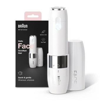 Braun Face Mini Hair Remover FS1000, Electric Facial Hair Remover for Women, Quick, Instant, Gentle, Painless, Smooth Skin.