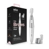 Braun Mini Unisex Precision Eyebrow Trimmer Fg1106, Corded Electric, Compact Size, Portable with Protective Cap, Multicolour