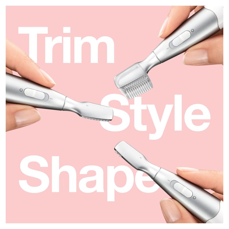 Braun Mini Unisex Precision Eyebrow Trimmer Fg1106, Corded Electric, Compact Size, Portable with Protective Cap, Multicolour