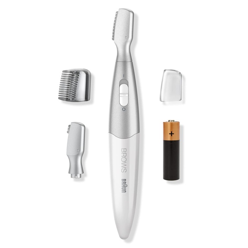 Braun Mini Unisex Precision Eyebrow Trimmer Fg1106, Corded Electric, Compact Size, Portable with Protective Cap, Multicolour