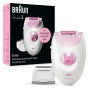 Braun Silk-épil 3-031 Epilator for Women, Long-Lasting Hair Removal, 20 Tweezer System,White & Pink