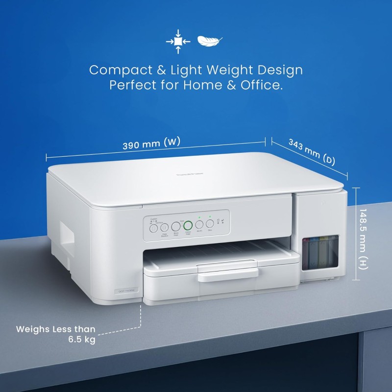 Brother DCP-T436W (New Launch) WiFi Multifunction Print Scan Copy Ink Tank Color Printer Best for Home