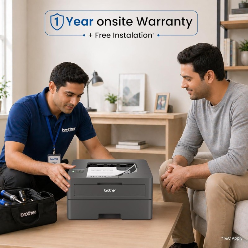 Brother HL-L2440DW (New Launch) Auto Duplex Laser Printer, 30 PPM Print Speed, LCD Display, 64 MB Memory